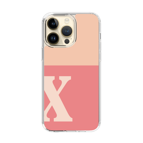 Slim Protection Case［ Original - initial two tone - X pink ］