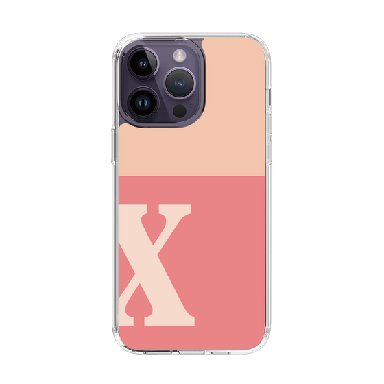 Slim Protection Case［ Original - initial two tone - X pink ］