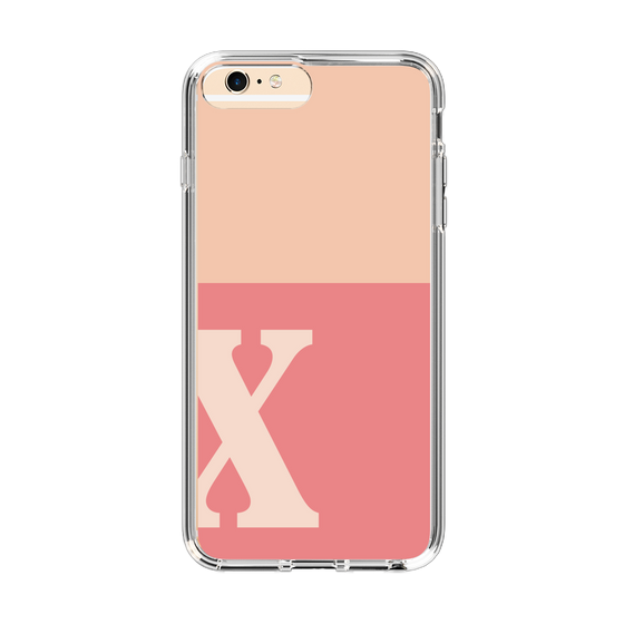 Slim Protection Case［ Original - initial two tone - X pink ］