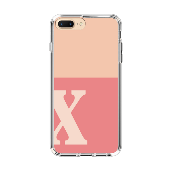 Slim Protection Case［ Original - initial two tone - X pink ］