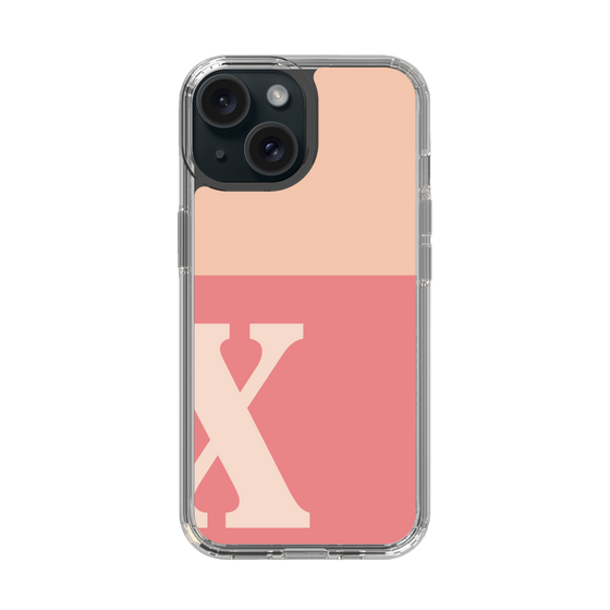 Slim Protection Case［ Original - initial two tone - X pink ］