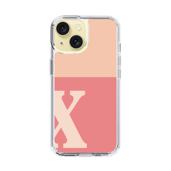 Slim Protection Case［ Original - initial two tone - X pink ］