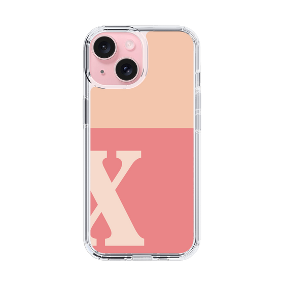 Slim Protection Case［ Original - initial two tone - X pink ］