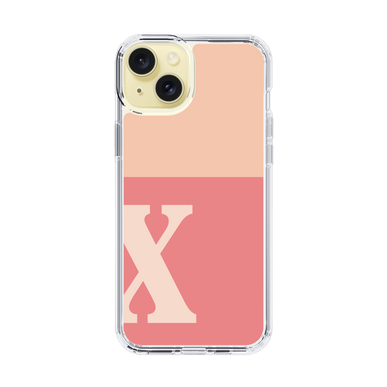 Slim Protection Case［ Original - initial two tone - X pink ］