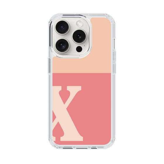 Slim Protection Case［ Original - initial two tone - X pink ］