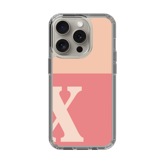 Slim Protection Case［ Original - initial two tone - X pink ］