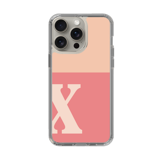 Slim Protection Case［ Original - initial two tone - X pink ］