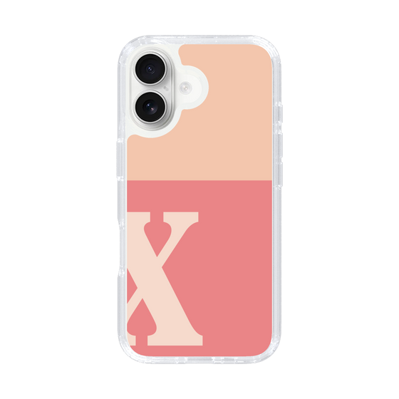 Slim Protection Case［ オリジナル - initial two tone - X pink ］