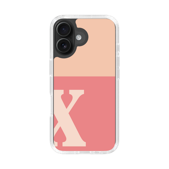 Slim Protection Case［ オリジナル - initial two tone - X pink ］