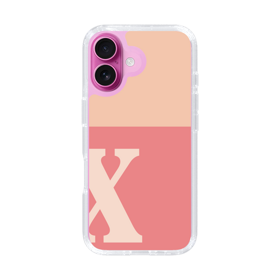 Slim Protection Case［ オリジナル - initial two tone - X pink ］