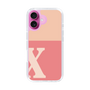 Slim Protection Case［ オリジナル - initial two tone - X pink ］
