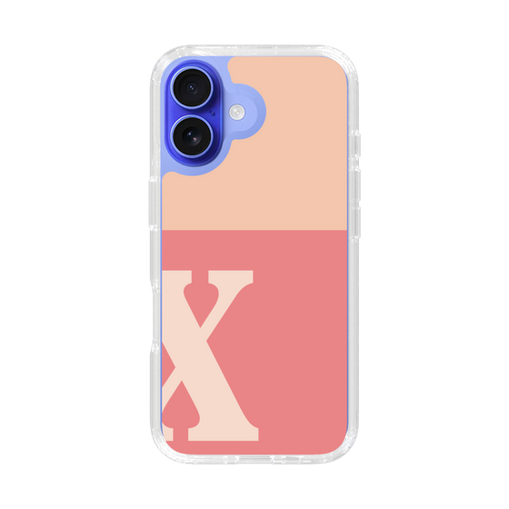 Slim Protection Case［ オリジナル - initial two tone - X pink ］