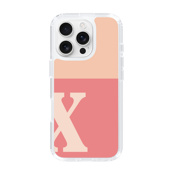 Slim Protection Case［ オリジナル - initial two tone - X pink ］