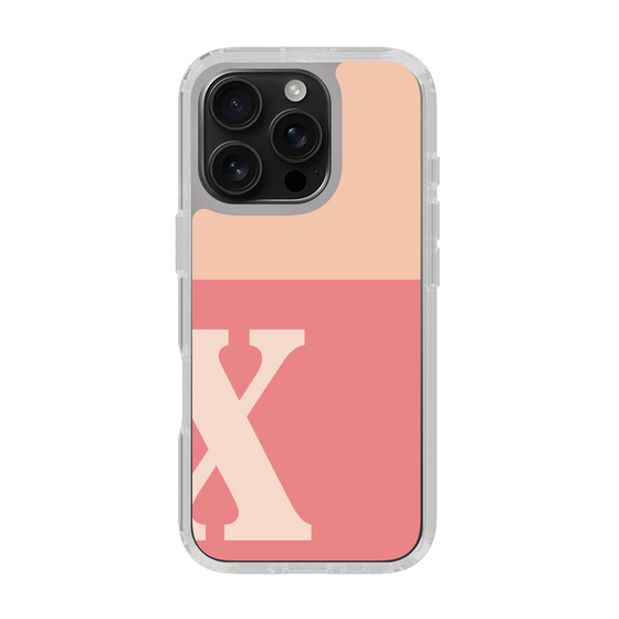 Slim Protection Case［ オリジナル - initial two tone - X pink ］