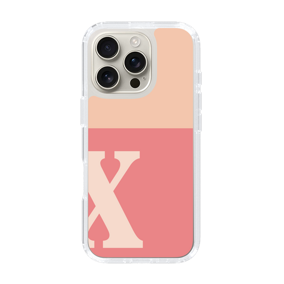 Slim Protection Case［ オリジナル - initial two tone - X pink ］
