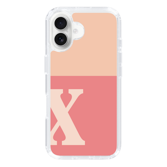 Slim Protection Case［ オリジナル - initial two tone - X pink ］
