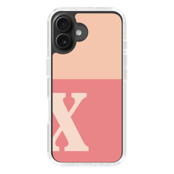 Slim Protection Case［ オリジナル - initial two tone - X pink ］