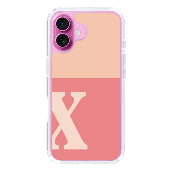 Slim Protection Case［ オリジナル - initial two tone - X pink ］