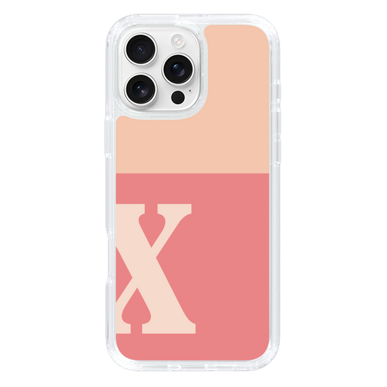 Slim Protection Case［ オリジナル - initial two tone - X pink ］