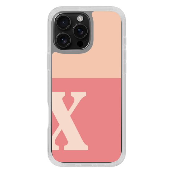 Slim Protection Case［ オリジナル - initial two tone - X pink ］