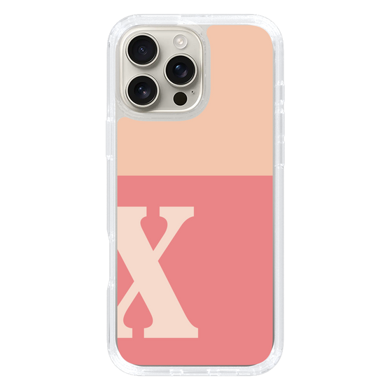 Slim Protection Case［ オリジナル - initial two tone - X pink ］