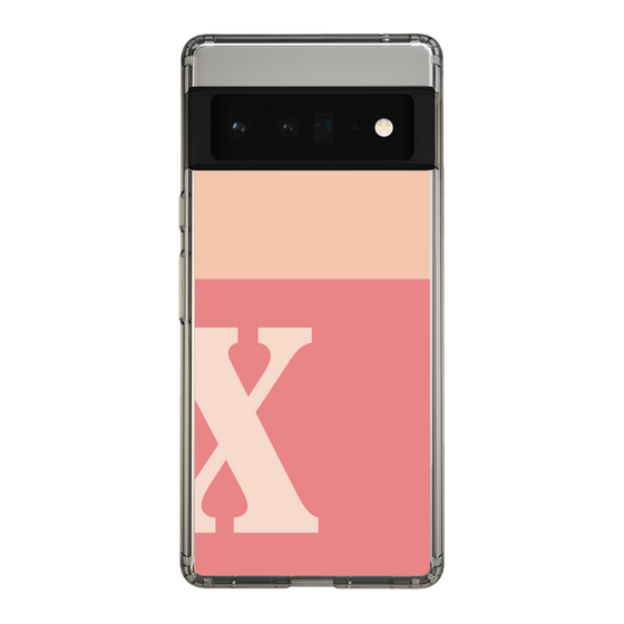 Slim Protection Case［ Original - initial two tone - X pink ］