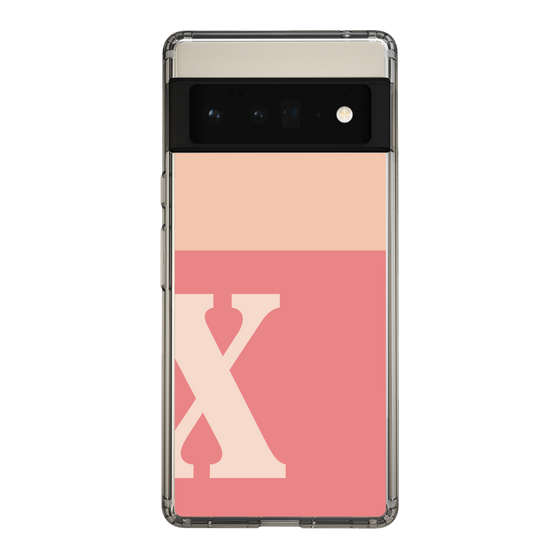 Slim Protection Case［ Original - initial two tone - X pink ］