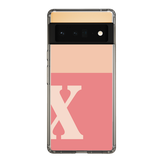 Slim Protection Case［ Original - initial two tone - X pink ］