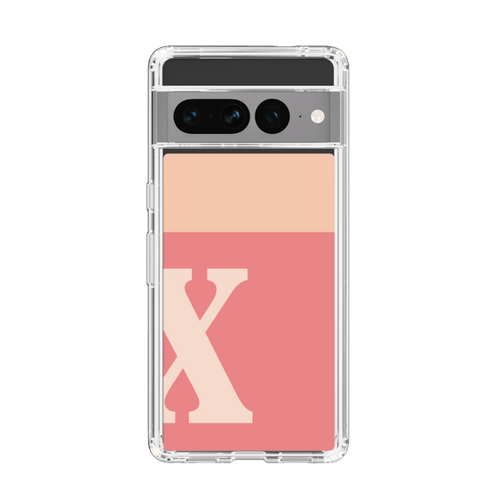 Slim Protection Case［ Original - initial two tone - X pink ］