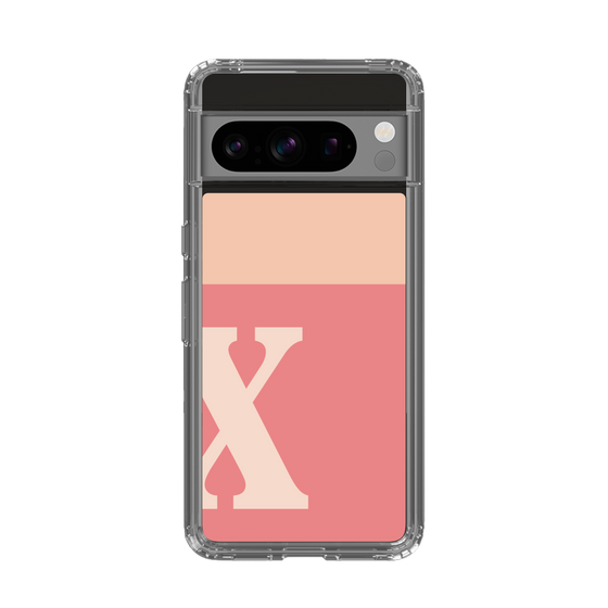 Slim Protection Case［ Original - initial two tone - X pink ］