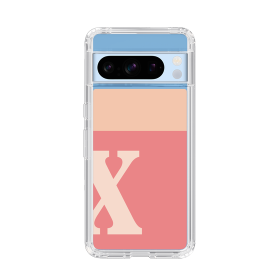 Slim Protection Case［ Original - initial two tone - X pink ］
