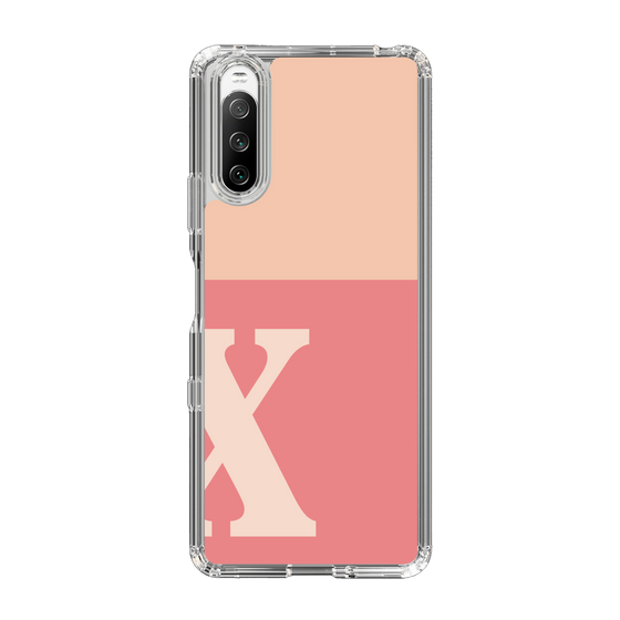 Slim Protection Case［ Original - initial two tone - X pink ］