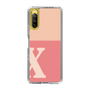 Slim Protection Case［ Original - initial two tone - X pink ］