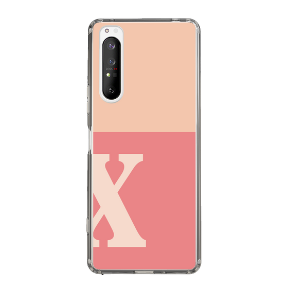 Slim Protection Case［ Original - initial two tone - X pink ］