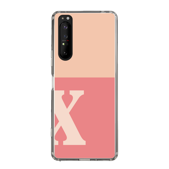 Slim Protection Case［ Original - initial two tone - X pink ］