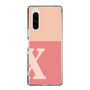 Slim Protection Case［ Original - initial two tone - X pink ］