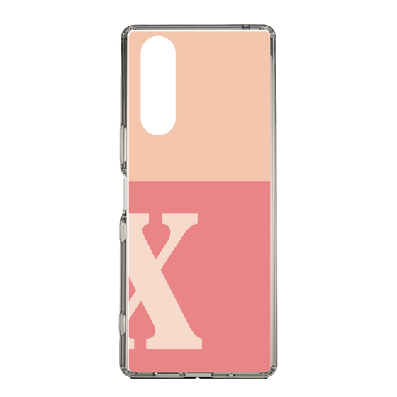 Slim Protection Case［ Original - initial two tone - X pink ］