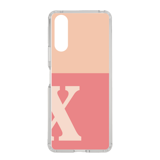 Slim Protection Case［ Original - initial two tone - X pink ］