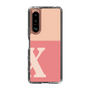 Slim Protection Case［ Original - initial two tone - X pink ］