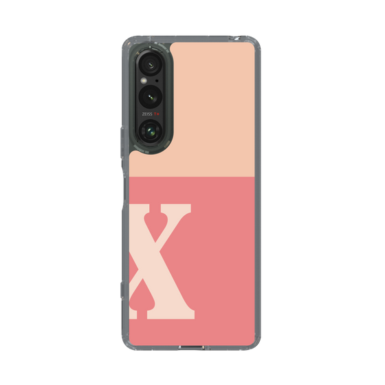 Slim Protection Case［ Original - initial two tone - X pink ］