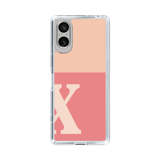 Slim Protection Case［ Original - initial two tone - X pink ］