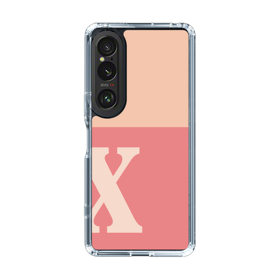 Slim Protection Case［ Original - initial two tone - X pink ］