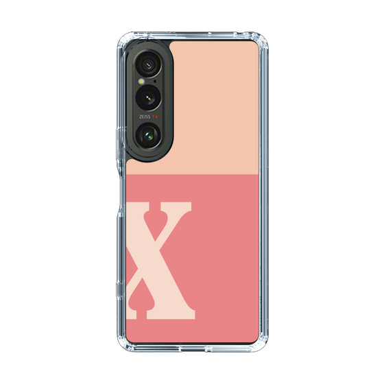 Slim Protection Case［ Original - initial two tone - X pink ］