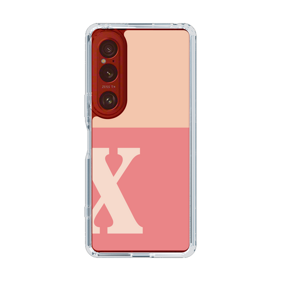 Slim Protection Case［ Original - initial two tone - X pink ］