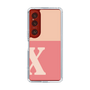 Slim Protection Case［ Original - initial two tone - X pink ］