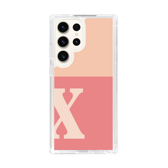 Slim Protection Case［ Original - initial two tone - X pink ］