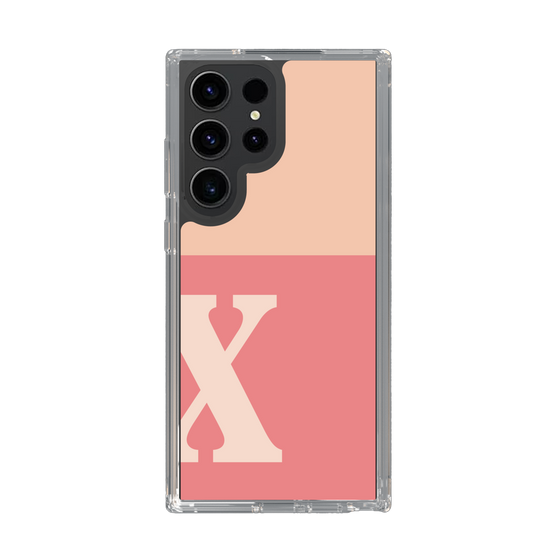 Slim Protection Case［ Original - initial two tone - X pink ］