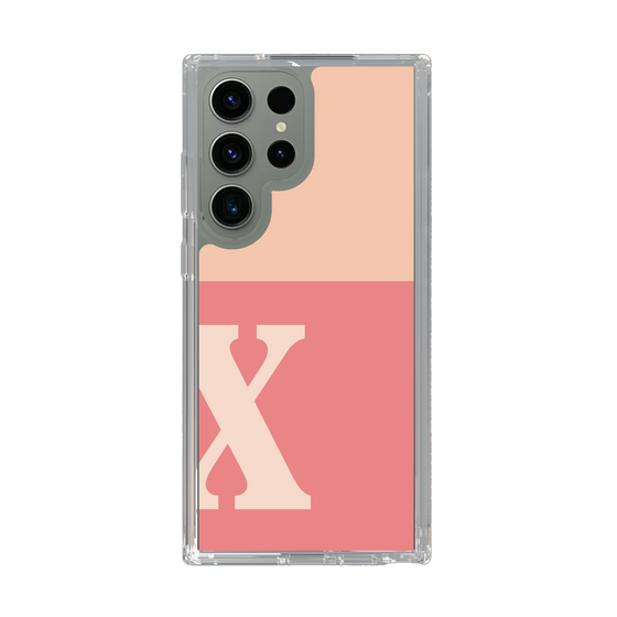 Slim Protection Case［ Original - initial two tone - X pink ］