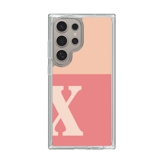 Slim Protection Case［ Original - initial two tone - X pink ］