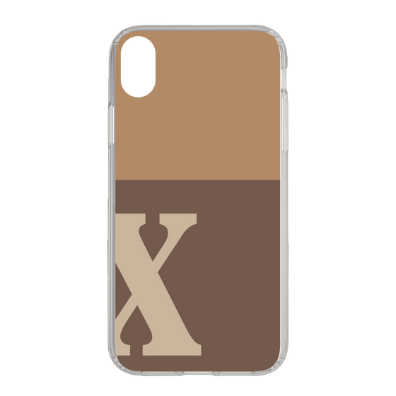 Slim Protection Case［ Original - initial two tone - X brown ］